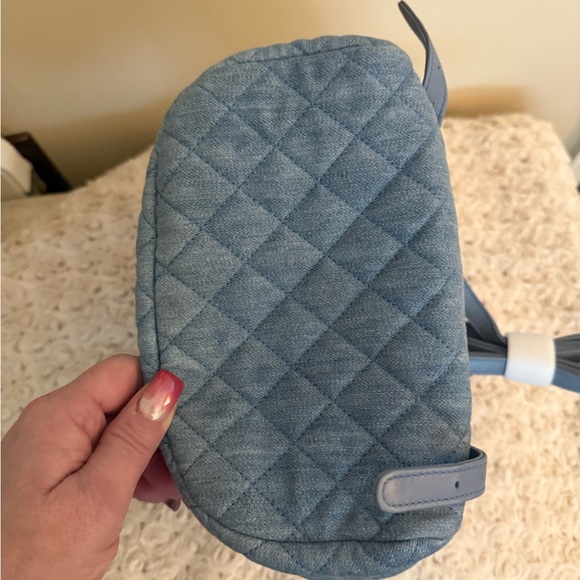 CHANEL Light Blue Quilted Backpack - Picture 8 of 16